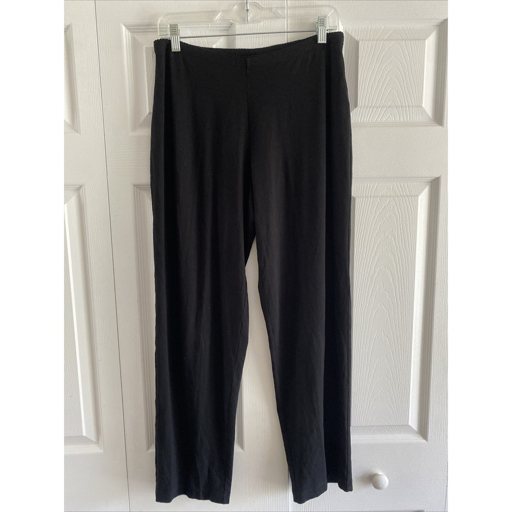 J JIll‎ Womens Medium Black Stretch Straight Leg Pants Career Comfort Elastic